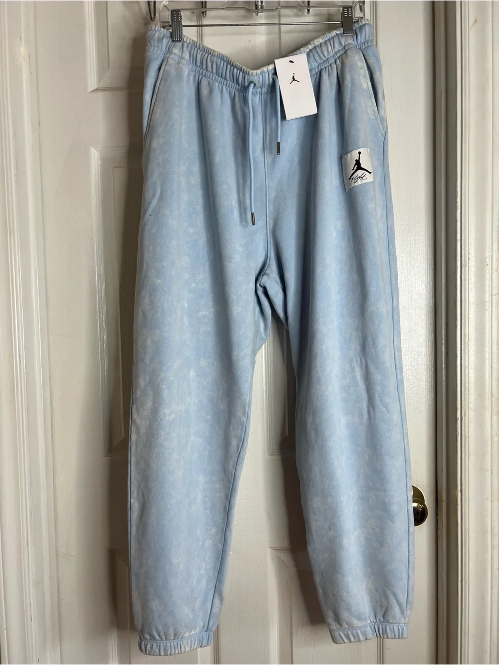 Nike Jordan Flight Fleece Men’s Sweatpants Joggers XL ice blue washed Tie Dye